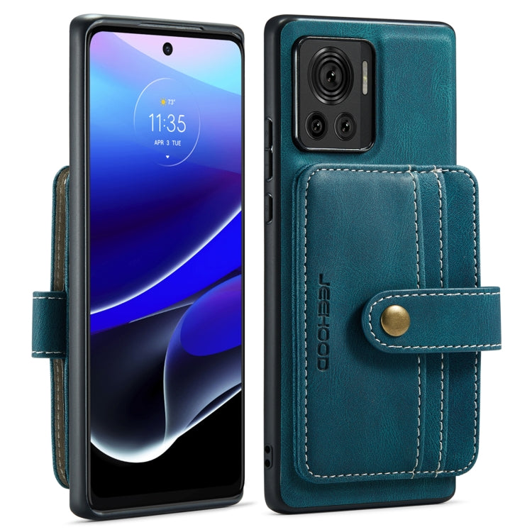 For Motorola Moto X30 Pro JEEHOOD RFID Blocking Anti-Theft Magnetic PU Phone Case(Blue) by JEEHOOD