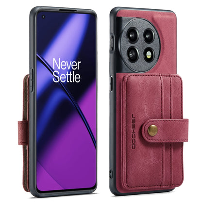 For OnePuls 11 JEEHOOD RFID Blocking Anti-Theft Magnetic PU Phone Case(Red) by JEEHOOD