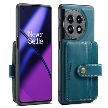 For OnePuls 11 JEEHOOD RFID Blocking Anti-Theft Magnetic PU Phone Case(Blue) by JEEHOOD