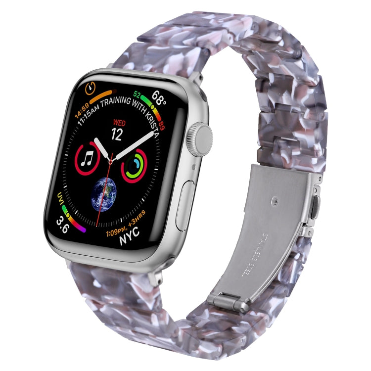 One-bead Resin Watch Band For Apple Watch Ultra 49mm&Watch Ultra 2 49mm / Series 9&8&7 45mm / SE 3&SE 2&6&SE&5&4 44mm / 3&2&1 42mm(Grey) by bashfashion