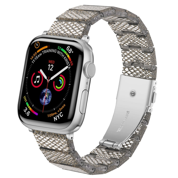 One-bead Resin Watch Band For Apple Watch Ultra 49mm&Watch Ultra 2 49mm / Series 9&8&7 45mm / SE 3&SE 2&6&SE&5&4 44mm / 3&2&1 42mm(Gold) by bashfashion