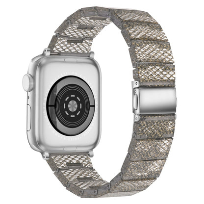 One-bead Resin Watch Band For Apple Watch Ultra 49mm&Watch Ultra 2 49mm / Series 9&8&7 45mm / SE 3&SE 2&6&SE&5&4 44mm / 3&2&1 42mm(Gold) by bashfashion