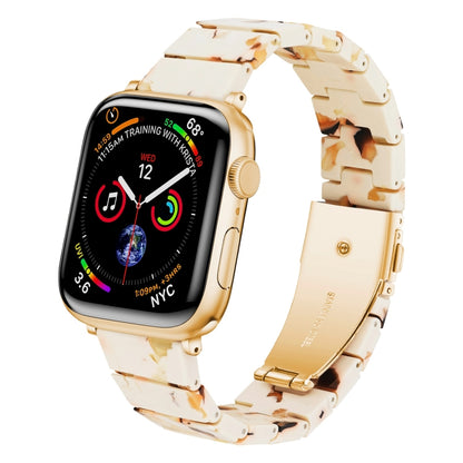 One-bead Resin Watch Band For Apple Watch Ultra 49mm&Watch Ultra 2 49mm / Series 9&8&7 45mm / SE 3&SE 2&6&SE&5&4 44mm / 3&2&1 42mm(Oregano Sugar) by bashfashion