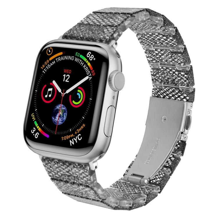 One-bead Resin Watch Band For Apple Watch Ultra 49mm&Watch Ultra 2 49mm / Series 9&8&7 45mm / SE 3&SE 2&6&SE&5&4 44mm / 3&2&1 42mm(Silver Grey) by bashfashion