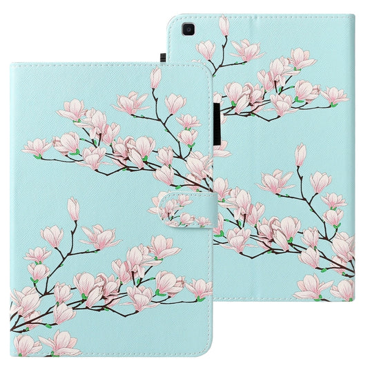 For Galaxy Tab A 8.0 (2019) T290 Cross Texture Painted Horizontal Leather Case with Sleep / Wake-up Function & Card Slot & Holder & Wallet(Magnolia) by bashfashion