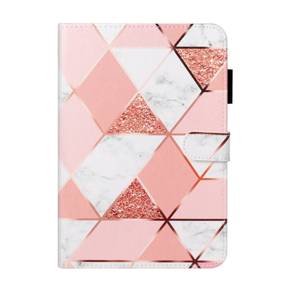 For Galaxy Tab A 10.1 (2019) T510 Cross Texture Painted Horizontal Leather Case with Sleep / Wake-up Function & Card Slot & Holder & Wallet(Pink Marble) by bashfashion