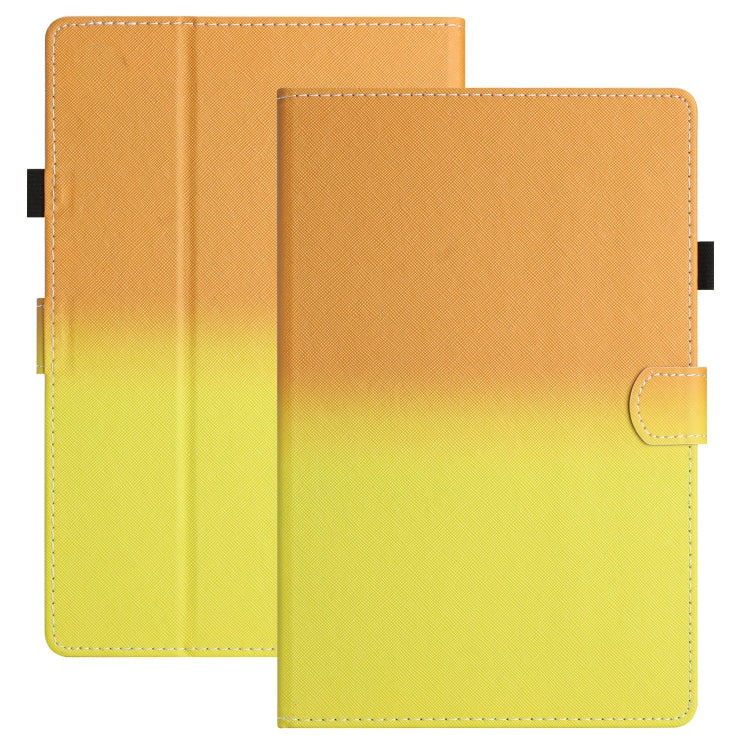 For Amazon Kindle Paperwhite 4/3/2/1 Stitching Gradient Leather Tablet Case(Orange Yellow) by bashfashion