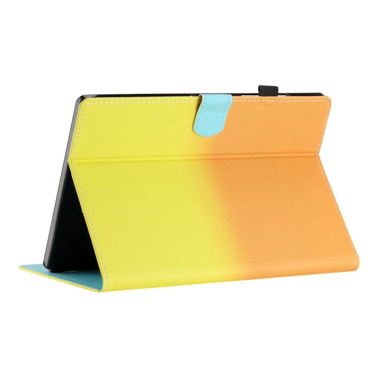 For Amazon Kindle Paperwhite 4/3/2/1 Stitching Gradient Leather Tablet Case(Orange Yellow) by bashfashion