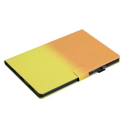 For Amazon Kindle Paperwhite 4/3/2/1 Stitching Gradient Leather Tablet Case(Orange Yellow) by bashfashion