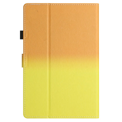 For 10 inch Universal Stitching Gradient Leather Tablet Case(Orange Yellow) by bashfashion