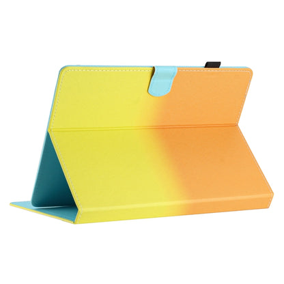 For 10 inch Universal Stitching Gradient Leather Tablet Case(Orange Yellow) by bashfashion