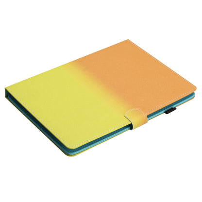 For 10 inch Universal Stitching Gradient Leather Tablet Case(Orange Yellow) by bashfashion