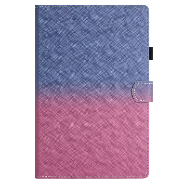 For Samsung Galaxy Tab A7 2020 T500 / T505 Stitching Gradient Leather Tablet Case(Blue Rose) by bashfashion