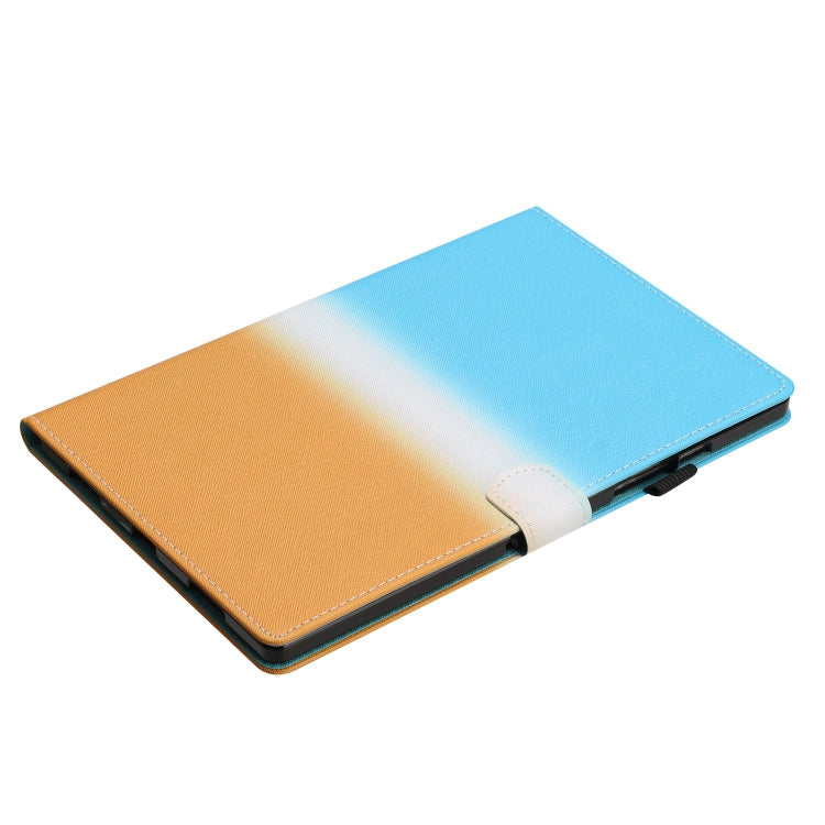 For Samsung Galaxy Tab A7 2020 T500 / T505 Stitching Gradient Leather Tablet Case(Blue Orange) by bashfashion