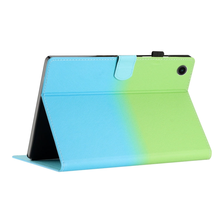 For Samsung Galaxy Tab A7 2020 T500 / T505 Stitching Gradient Leather Tablet Case(Green Blue) by bashfashion