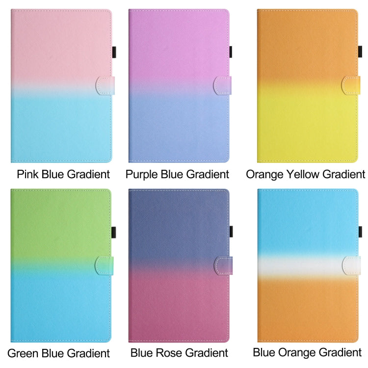 For Samsung Galaxy Tab A7 2020 T500 / T505 Stitching Gradient Leather Tablet Case(Pink Blue) by bashfashion
