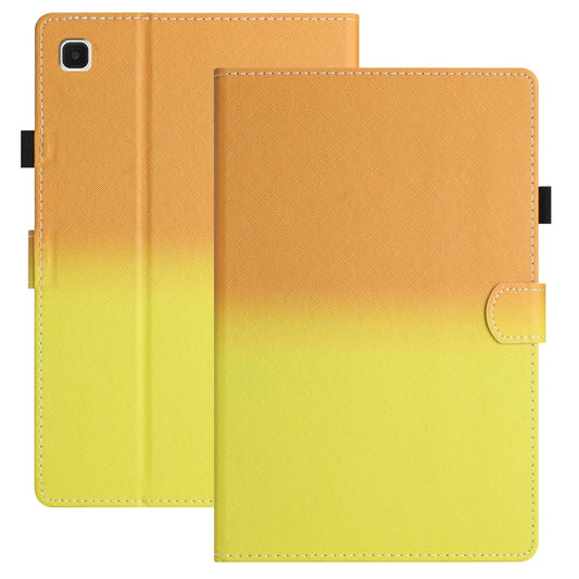 For Samsung Galaxy Tab S6 Lite SM-P610 Stitching Gradient Leather Tablet Case(Orange Yellow) by bashfashion