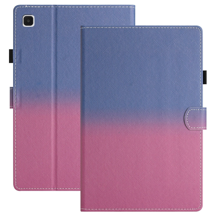 For Samsung Galaxy Tab S6 Lite SM-P610 Stitching Gradient Leather Tablet Case(Blue Rose) by bashfashion