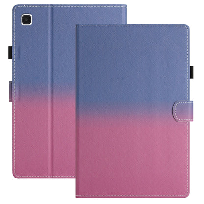 For Samsung Galaxy Tab S6 Lite SM-P610 Stitching Gradient Leather Tablet Case(Blue Rose) by bashfashion