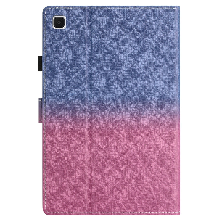 For Samsung Galaxy Tab S6 Lite SM-P610 Stitching Gradient Leather Tablet Case(Blue Rose) by bashfashion