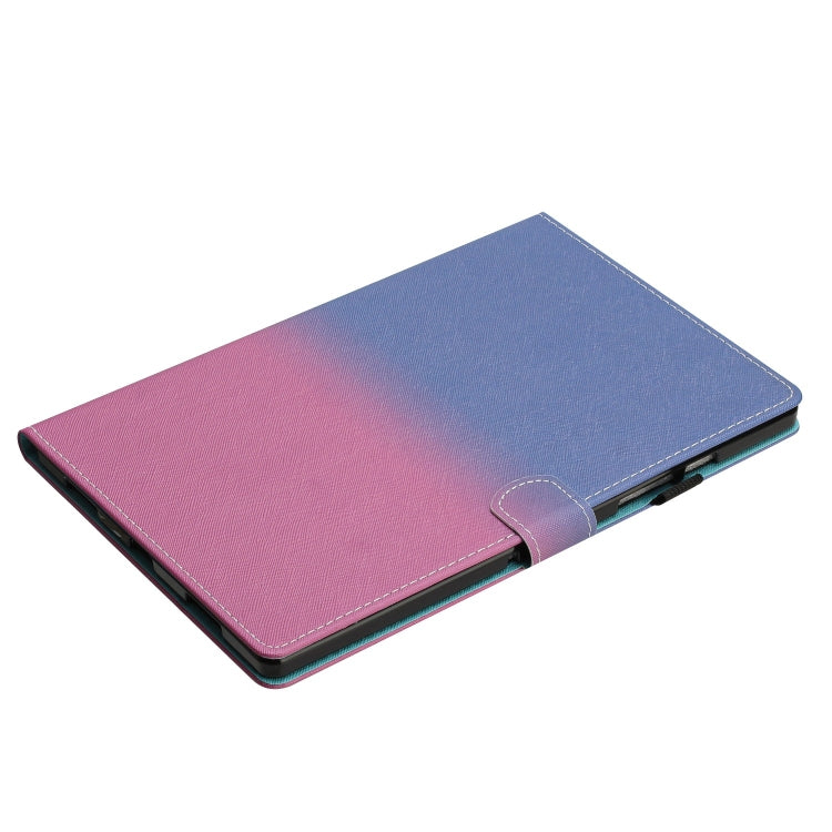 For Samsung Galaxy Tab S6 Lite SM-P610 Stitching Gradient Leather Tablet Case(Blue Rose) by bashfashion
