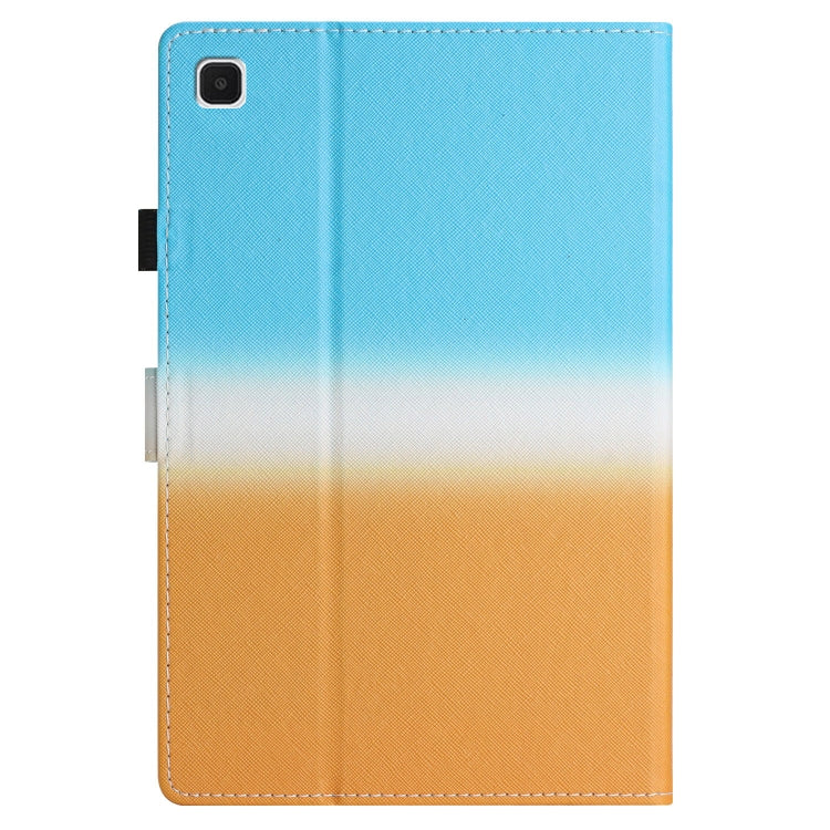 For Samsung Galaxy Tab S6 Lite SM-P610 Stitching Gradient Leather Tablet Case(Blue Orange) by bashfashion