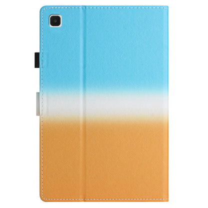 For Samsung Galaxy Tab S6 Lite SM-P610 Stitching Gradient Leather Tablet Case(Blue Orange) by bashfashion
