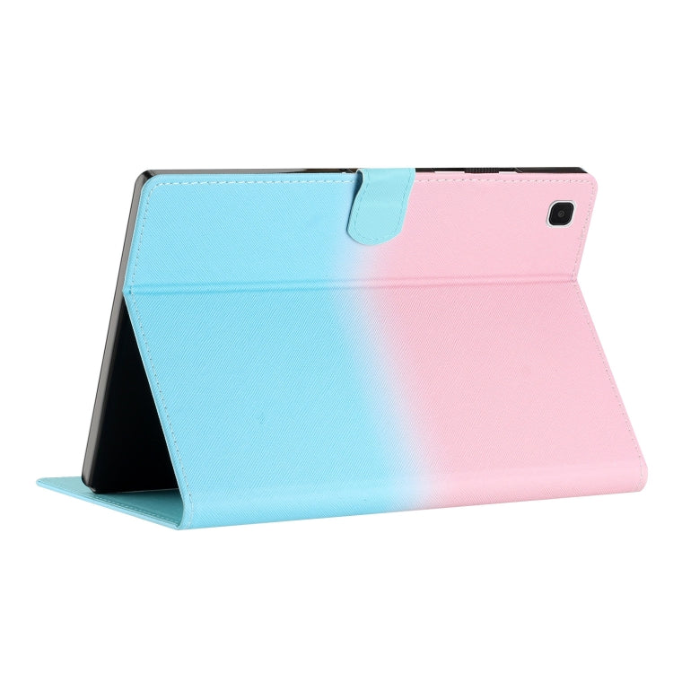 For Samsung Galaxy Tab S6 Lite SM-P610 Stitching Gradient Leather Tablet Case(Pink Blue) by bashfashion
