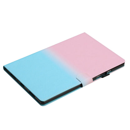 For Samsung Galaxy Tab S6 Lite SM-P610 Stitching Gradient Leather Tablet Case(Pink Blue) by bashfashion
