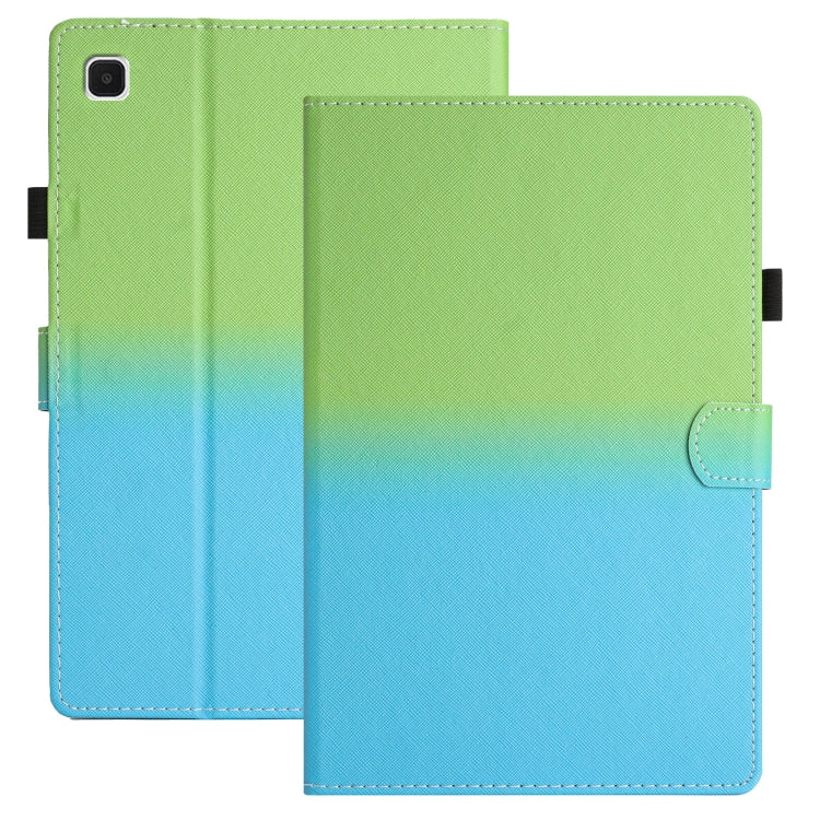 For Samsung Galaxy Tab S6 Lite SM-P610 Stitching Gradient Leather Tablet Case(Green Blue) by bashfashion