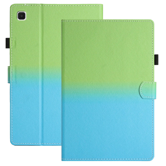For Samsung Galaxy Tab S6 Lite SM-P610 Stitching Gradient Leather Tablet Case(Green Blue) by bashfashion