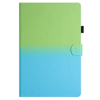 For Samsung Galaxy Tab S6 Lite SM-P610 Stitching Gradient Leather Tablet Case(Green Blue) by bashfashion