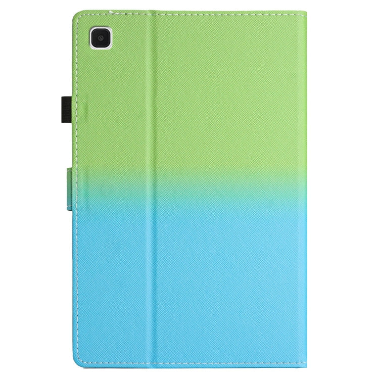 For Samsung Galaxy Tab S6 Lite SM-P610 Stitching Gradient Leather Tablet Case(Green Blue) by bashfashion