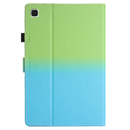 For Samsung Galaxy Tab S6 Lite SM-P610 Stitching Gradient Leather Tablet Case(Green Blue) by bashfashion