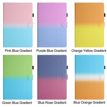 For Samsung Galaxy Tab S6 Lite SM-P610 Stitching Gradient Leather Tablet Case(Pink Blue) by bashfashion
