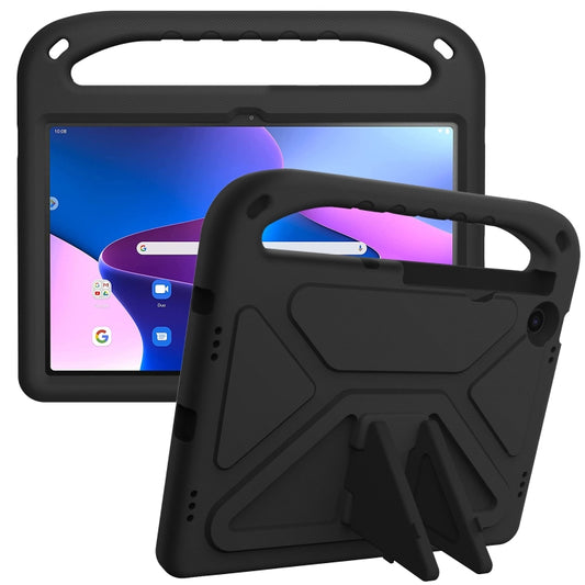 For Lenovo Tab M10 Plus 10.6 3rd Gen 2022 Handle EVA Shockproof Tablet Case with Holder(Black) by bashfashion