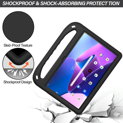 For Lenovo Tab M10 Plus 10.6 3rd Gen 2022 Handle EVA Shockproof Tablet Case with Holder(Black) by bashfashion