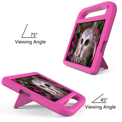 For Samsung Galaxy Tab A 10.1 2019 T510/T515 Handle EVA Shockproof Tablet Case with Holder(Rose Red) by bashfashion