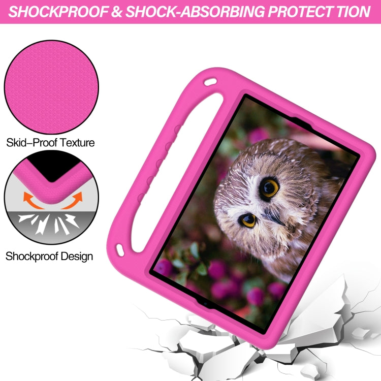 For Samsung Galaxy Tab A 10.1 2019 T510/T515 Handle EVA Shockproof Tablet Case with Holder(Rose Red) by bashfashion