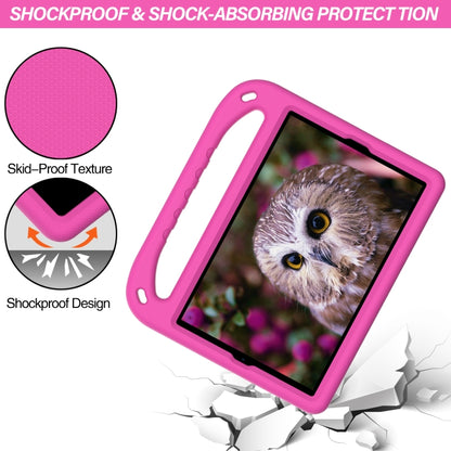 For Samsung Galaxy Tab A 10.1 2019 T510/T515 Handle EVA Shockproof Tablet Case with Holder(Rose Red) by bashfashion