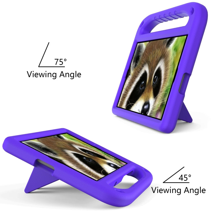 For Samsung Galaxy Tab A 10.1 2019 T510/T515 Handle EVA Shockproof Tablet Case with Holder(Purple) by bashfashion