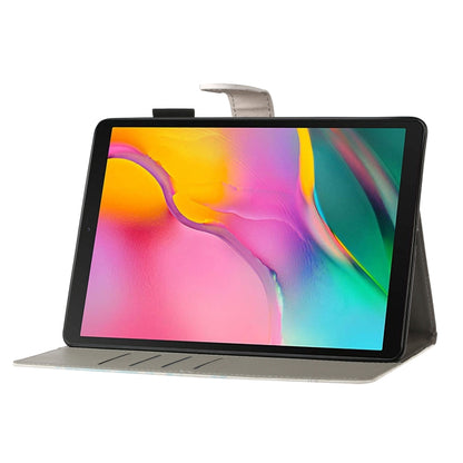 For Galaxy Tab A 10.1 (2019) T510 Cross Texture Painted Horizontal Leather Case with Sleep / Wake-up Function & Card Slot & Holder & Wallet(Debris) by bashfashion