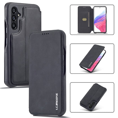 For Samsung Galaxy A54 5G LC.IMEEKE Hon Ancient Series Horizontal Flip Leather Phone Case(Black) by LC.IMEEKE