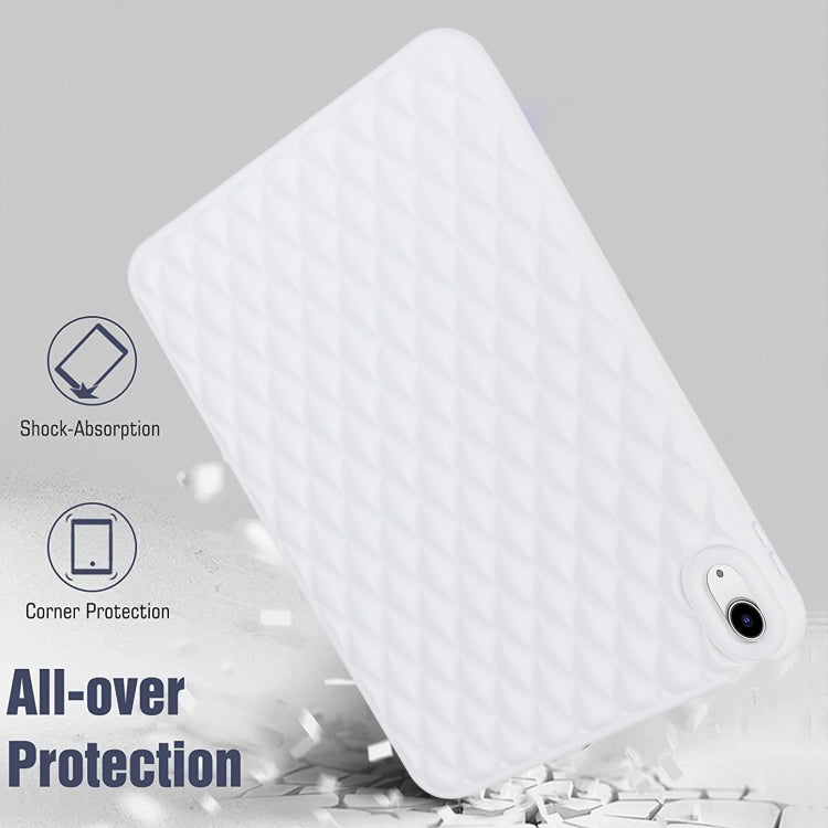 For iPad mini 5 / 4 Rhombic TPU Tablet Case(White) by bashfashion