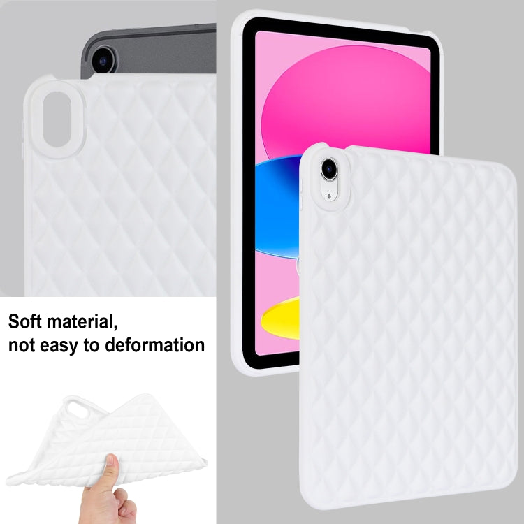 For iPad mini 5 / 4 Rhombic TPU Tablet Case(White) by bashfashion