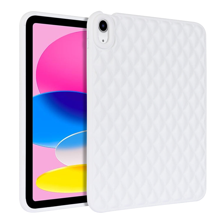 For iPad Air 3 10.5 Rhombic TPU Tablet Case(White) by bashfashion