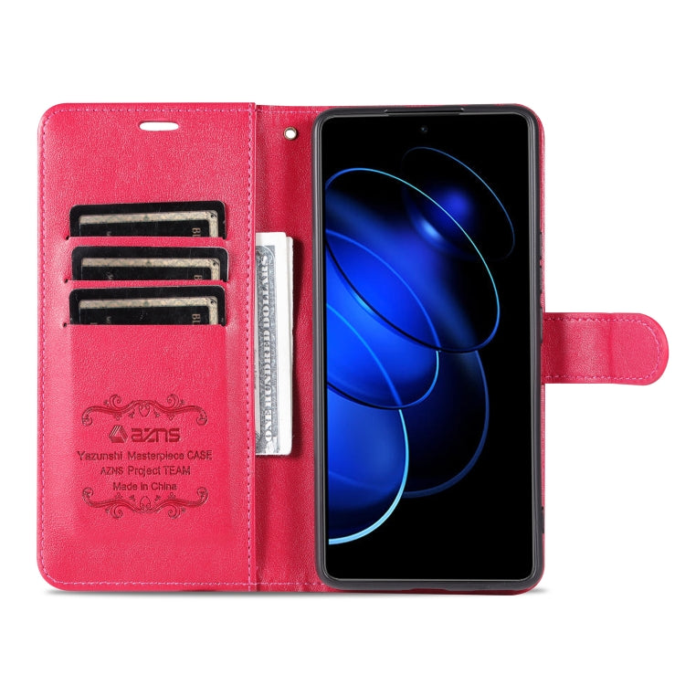 For Honor 80 GT 5G AZNS Sheepskin Texture Flip Leather Phone Case(Red) by AZNS