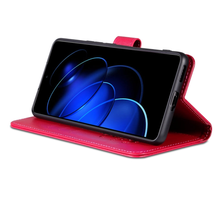 For Honor 80 GT 5G AZNS Sheepskin Texture Flip Leather Phone Case(Red) by AZNS