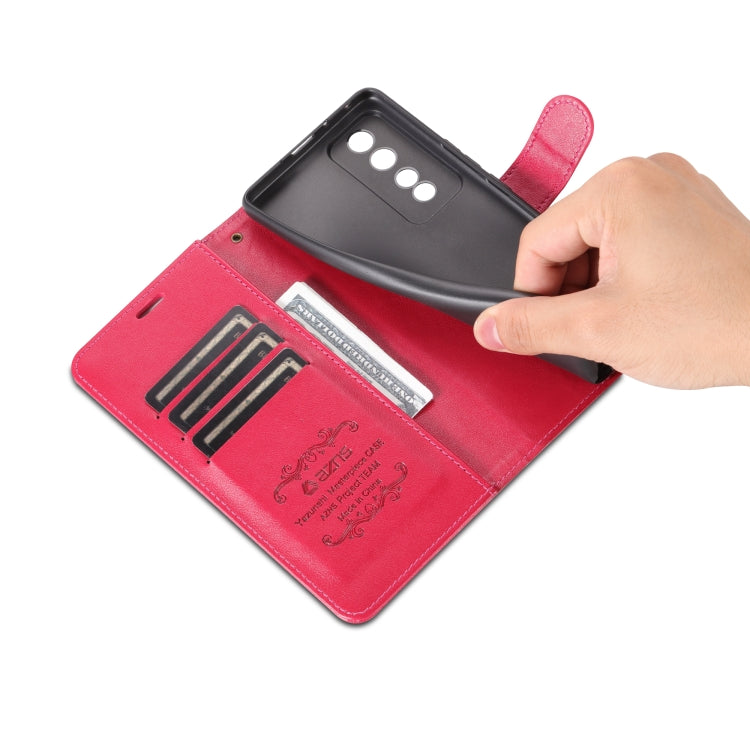 For Honor 80 GT 5G AZNS Sheepskin Texture Flip Leather Phone Case(Red) by AZNS