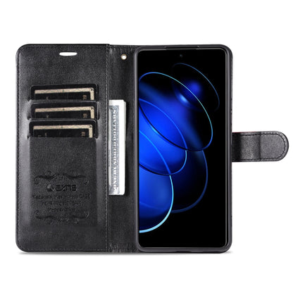 For Honor 80 GT 5G AZNS Sheepskin Texture Flip Leather Phone Case(Black) by AZNS